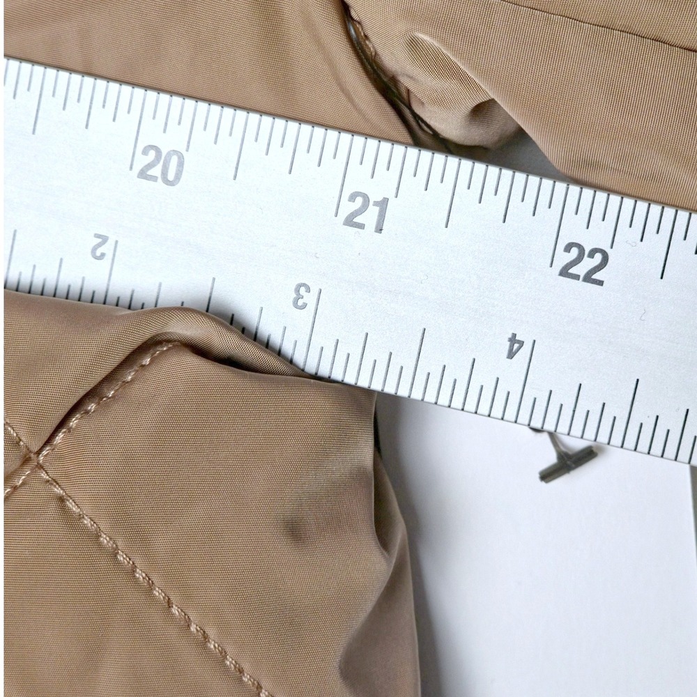 Calvin Klein Quilted Jacket Womens Large Tan Lightweight Wrap Front Gorpcore NWT - Picture 7 of 10
